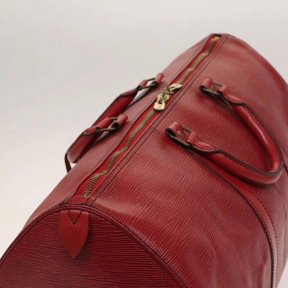 LOUIS VUITTON Epi Keepall 50 Boston Bag Red - Picture 6 of 16
